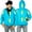 Light Blue, variant on Men Summer Hooded Waterproof Air Conditioning Cooling Fan Anti Sun Coat Jacket