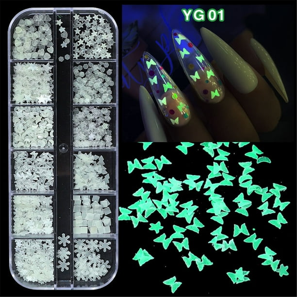 Xihbxyly Lentejuelas Luminosas para Uñas, Tiras Largas de Purpurina En Caja, Esmalte En Gel de Colores Brillantes, Fácil Aplicación con Secado Led, Ideal para Manicura, para Amantes Del Diseño de Uña