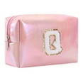 thumbnail image 2 of DFC Large Capacity Embroidered Alphabet Makeup Bag Toiletry Bag Travel Storage Bag Clutch Handbag Cosmetic Bag, 2 of 9