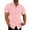 Pink, variant on DLfVUB Men's Linen Shirts Big and Tall Regular Fit Casual Solid Button Down Short Sleeve Summer Beach Shirt Hawaiian Vacation Shirts with Double Front Pockets Brown XXXL