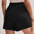 thumbnail image 4 of Women‘s Shorts Casual Summer Drawstring Comfy Elastic High Waist Running Shorts With Pockets, 4 of 4