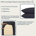 thumbnail image 5 of Delara California king 3-Piece GOTS Organic Cotton Fitted Sheet Set, 400TC Long-Staple, Moisture-Wicking, Smooth & Breathable, Deep Pocket, Dark Grey, 5 of 7