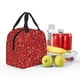thumbnail image 5 of Easygdp Red Paisley Floral Bolsa Térmica Premium - Tela Oxford Impermeable, Gran Capacidad, Bolsillo Frontal, Unisex para Trabajo, Escuela, Actividades al Aire Libre y Picnics, 5 of 8
