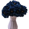 thumbnail image 1 of Ramo de flores de simulación Ormromra Flores pinnadas de dalia artificial Decoración del hogar azul oscuro, 1 of 2