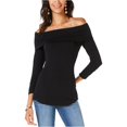 thumbnail image 1 of INC Batteu blusa con hombros descubiertos para mujer, negro, pequeño I-N-C fuera del hombro, 1 of 2
