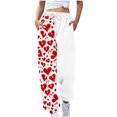 thumbnail image 2 of LEBONYARD Women's Wide Leg Pants with Pockets Lightweight,Women's Casual Trousers Printing Drawstring Pants Waist Long Pants Sweatpants with Pocket Multicolor XL, 2 of 5