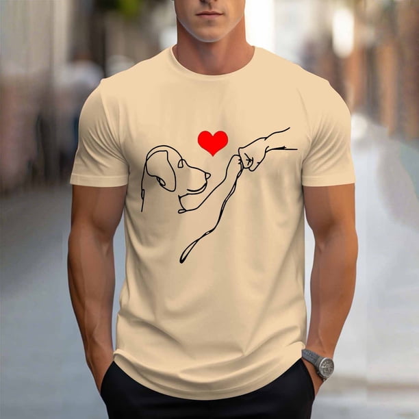 Tops para hombre, blusas y camisas de cuello redondo y manga corta para hombre, blusas casuales de cuello redondo con estampado de moda para hombre, blusas de cuello redondo y manga corta, camisas par