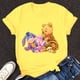 thumbnail image 3 of Camiseta de Disney "las muchas aventuras de Winnie The Pooh" para mujer, Tops Y2k, Camisetas estampadas, Harajuku de dibujos animados, Camiseta extragrande para mujer, 3 of 4