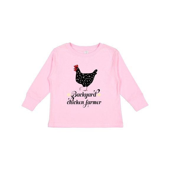 Inktastic Backyard Chicken Farmer Ancona Hen Girls Long Sleeve Toddler T-Shirt
