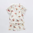 thumbnail image 4 of Summer Cute Outfit Toddler Baby Boys Girls Pajamas Button-Down PJs Shorts Set 2 Piece Short Sleeve Cotton Pajama Set, 4 of 4