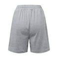 thumbnail image 7 of Ydojg Women Shorts Summer Short Sports Shorts Sports Trousers High Waist Shorts Shorty With Pockets And Drawstring Leisure Shorts For Running Gym Fitness Silver M, 7 of 7