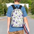 thumbnail image 4 of Lukts Purple Chicory Pattern 15 Inch Student Backpack, Waterproof Laptop Backpack with Adjustable Shoulder Straps, Lightweight Travel, Campus Backpack, Unisex, 4 of 6