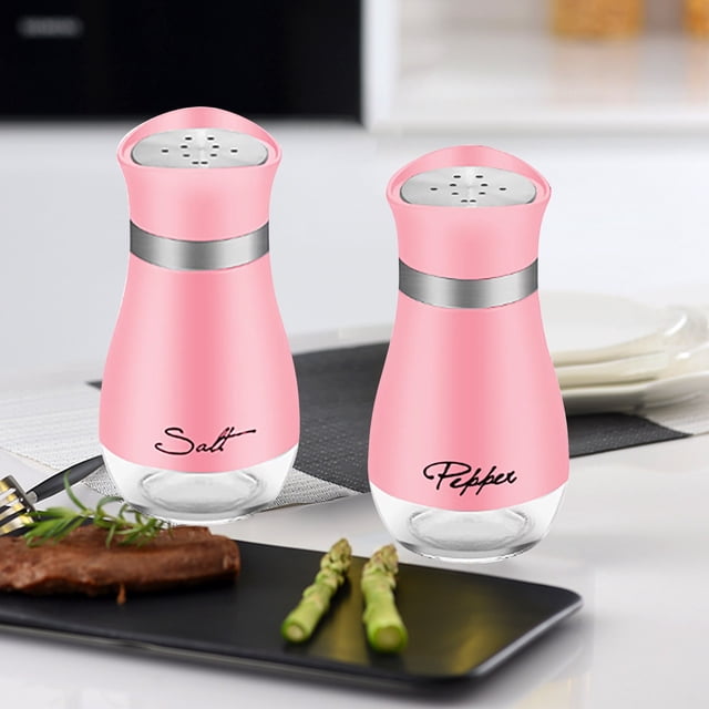 Cqxid Seasoning Box Under $10 And Pepper Shakers Elegant With Clear Glass Bottom Compact Cooking Kitchen And Dining Room Use Classic Refillable Design