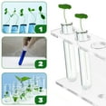 LIYUNMIAO Clear Acrylic Test Tube Rack Holder Stand for Hydroponic