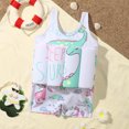 thumbnail image 2 of Summer Savings Clearance! Edvintorg 6M-4Y Toddler Buoyancy Swimsuit Girls One-Piece Bathing Suit Cute Cartoons Printed Sleeveless Swimsuits With Zipper Summer Children Swimwear Boys, 2 of 7