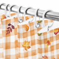 thumbnail image 6 of Shower Curtain Bathroom Set Autumn Maple Leaves Thanksgiving Pumpkin Waterproof Fabric Shower Curtains with Grommets&Hooks Fall Plaid Privacy Bath Curtain for Bathtub 36x72in, 6 of 7