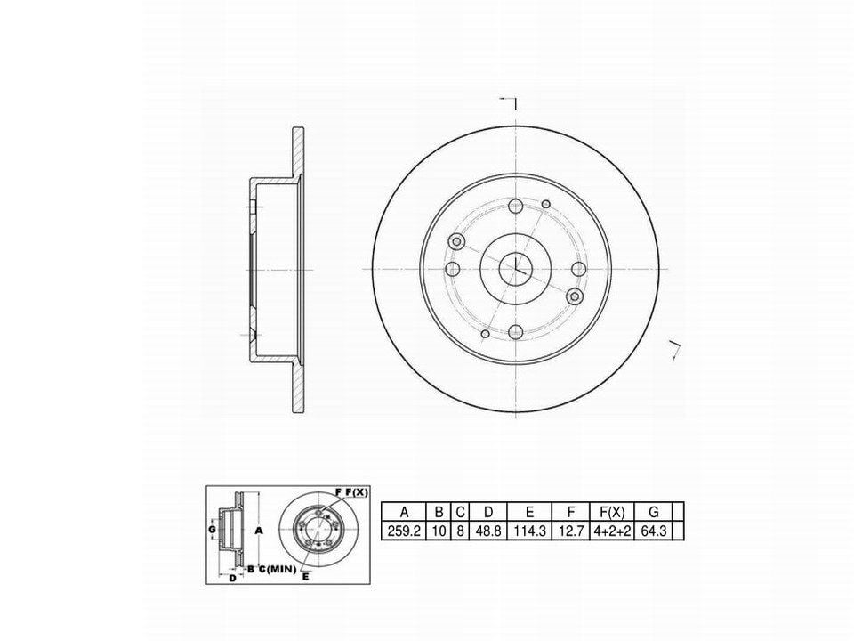 Winstop Brake Rotor, Rear WS227786, Honda Accord 1997-1991