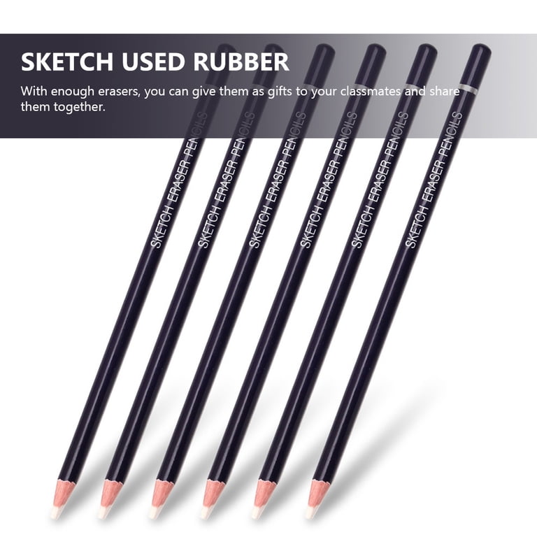 Pasler Eraser Pencils 7-Pack - Detail Eraser With Sharpener For Sketching & Colored Illustrations