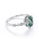 thumbnail image 5 of Anillo de compromiso JeenMata con filigrana de moissanita y ágata verde musgo 1.5 ct, 5 of 6