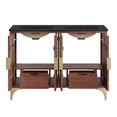 thumbnail image 5 of Modway Daylight 48" Solid Mango Wood Double Sink Bathroom Vanity in Black/Walnut, 5 of 7
