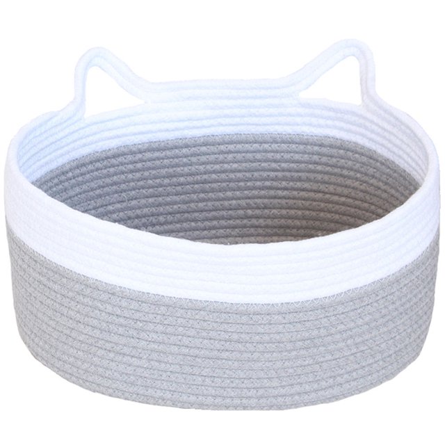 BEADCEST Blanket Baskets Cloth Basket Light Grey Clothes Storage 1Set