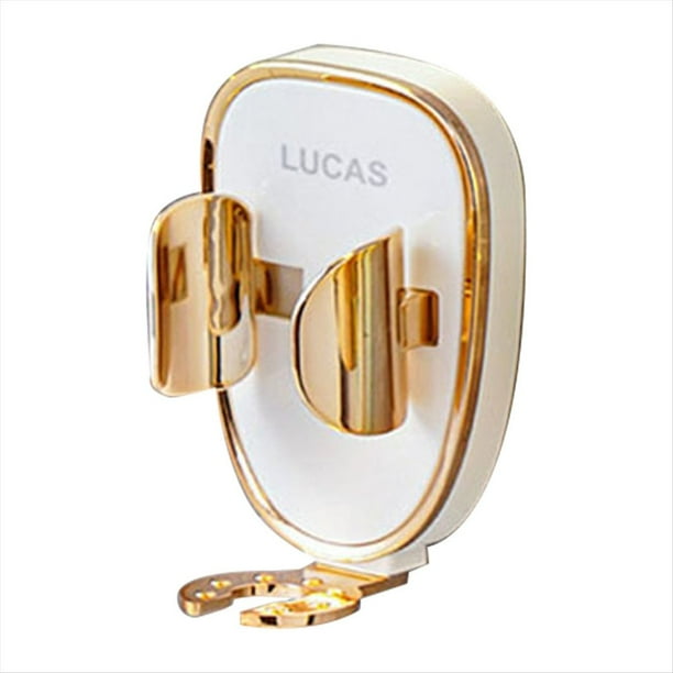 Soporte para Cepillo de Dientes Eléctrico, Organizador de Pared Sin Rastro, Soporte para Cepillos de Dientes y Pasta de Dientes, Color y Dorado.