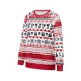thumbnail image 2 of Seyurigaoka Christmas Women Juniors Knitted Sweater with Cartoon Elk, Snowflake Holiday Clothing, 2 of 9