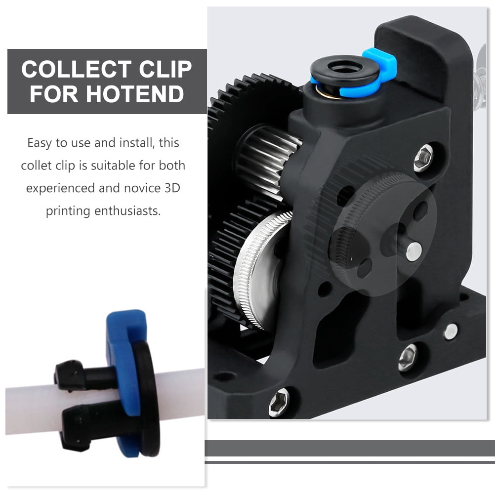 Set Di 10 Morsetti E Clip Per Tubo Bowden - Compatibili Con Hotend Creality E Stampanti 3D (Nero/Blu)
