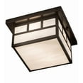 thumbnail image 5 of Meyda Tiffany 52689 Hyde Park Double Bar Mission 2 Light 17" Wide Flush Mount Square, 5 of 7