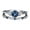 A, variant on Band Diamond Ring Stainless Steel Inlaid with Diamond to Metabolism Lymphatic Drainage Ring (Blue)