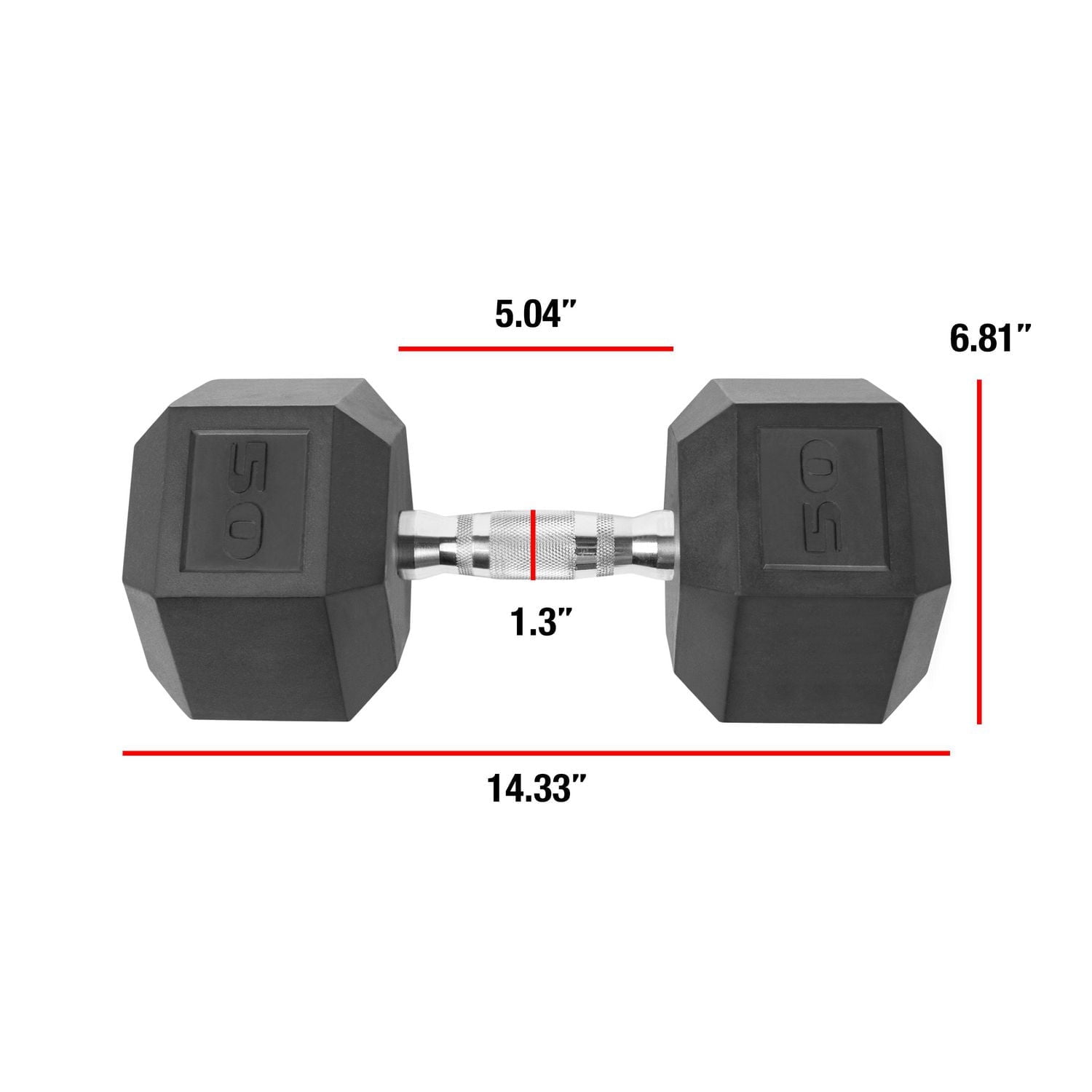 Haltère hexagonale enduite CAP Barbell, Single 3 - 100 lb