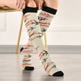 thumbnail image 5 of FORMRS Womens Knee High Socks Casual Long Thick Travel Daily Wear, 1 Pair, Flying Planes, 5 of 6
