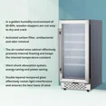 thumbnail image 4 of Garvee Wine Cooler Refrigerator 28 Bottles Wine Fridge Glass Door with Digital Temperature Control, 4 of 6