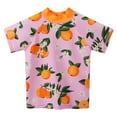 thumbnail image 2 of BAOHULU Girls Printed Short Sleeve Swimsuits Kids Rash Guard Two Pieces UPF 50+ Swimwear, 2 of 5