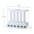 thumbnail image 3 of kurtrusly 1/2/3 Wall-Mounted Dry Food Storage Dispenser Convenient Rice Box Candy Organizer White 6 Grid 1 Pc, 3 of 6