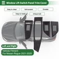 thumbnail image 2 of Cubierta de panel de interruptor de elevación de ventana para Nissan Rogue 21-25, accesorios interiores de fibra de carbono, 2 of 6