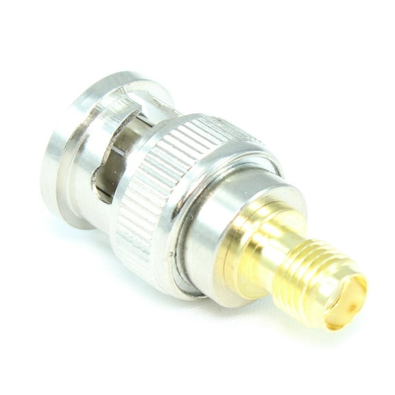 BNC Male to SMA Antenna Female Adapter, Gold Plated (Connectors)