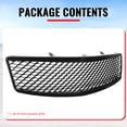 thumbnail image 6 of Ikon Motorsports Front Upper Grille Fits 2007-2008 Infiniti G35& 2009 G37 Sedan, Honeycomb Style Gloss Black ABS, 6 of 9