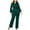 Green, variant on successthop Plus Size Jumpsuits for Women Dressy V Neck Long Sleeve One Piece Belted Button Long Lounge Wear Solid Pants