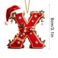 thumbnail image 3 of AZXY Christmas Letter Ornament, Acrylic Hanging Pendant Xmas Alphabet for Christmas Initial Ornament, Christmas Tree Decoration Hanging Pendant Xmas Gifts for Family (X), 3 of 7