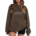 thumbnail image 1 of WEAIXIMIUNG Chandails en Molleton pour Femmes Coupe Ample Fermeture Éclair Sweaters Graphiques Mignons Pulls Amusants Mode pour Adolescentes, 1 of 3