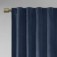 thumbnail image 3 of 510 Design Colt Room Darkening Poly Velvet Rod Pocket/Back Tab Window Panel Pair Navy 63" Panel, 3 of 4