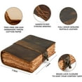 thumbnail image 6 of Leather Journal - Antique Handmade Deckle Edge Vintage Paper - Vintage Book of Shadows Journal for Women & Men - Lock Closure - 200 Pages, 6 of 6