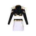 thumbnail image 7 of G'irl's Pop Star Stage Costume, Sequin Anime Game Cosplay Outfit, Crop Top and Skirt Set for Themed Parties Halloween Fancy Dress, 7 of 7