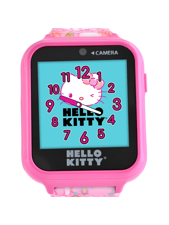 (Open Box) San Rio Hello Kitty Unisex Child Smart Watch with Silicone Strap with Rectangular Pink Case 42MM ( HK4152WM)