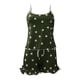 thumbnail image 3 of Gibobby Pijamas mujer invierno Conjunto de ropa de con tirantes de leche triturada de seda helada para mujer, conjunto de pijama con estampado de amor(Verdemilitary,M), 3 of 5