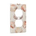 thumbnail image 2 of Yayeee Duplex Wall Plate 1-Gang 4.5"x2.7" Home Receptacle Light Switch Decorative Outlet Cover, Purple Seashell, 2 of 7