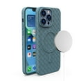 thumbnail image 2 of Nalacover Case for iPhone 14 Pro Max, Woven Texture Elastic Magnetic Adsorption Phone Cover Compatible with MagSafe Wireless Charging, Slim Lightweight Non-Slip Shockproof Case,Green, 2 of 5