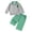 Light Green, variant on Quealent Toddler Baby Boys Christmas Outfits Long Sleeve Embroidery Sweatshirt Gingham Plaid Pants Two Piece Smocked Clothes (Light Green, 18-24 Months)