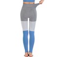 thumbnail image 5 of Juniors Fashion Colorblock Yoga Athletic Leggings High Waisted Workout Slimming Tight Pants Trousers for Four Color, 5 of 5